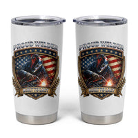 Built To Last Proud Welder Tumbler Cup Blue Collar American Dad Gift