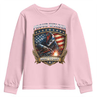 Built To Last Proud Welder Youth Sweatshirt Blue Collar American Dad Gift