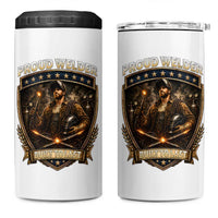 Proud Welder Graphic 4 in 1 Can Cooler Tumbler Built To Last Worker Gift