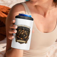Proud Welder Graphic 4 in 1 Can Cooler Tumbler Built To Last Worker Gift