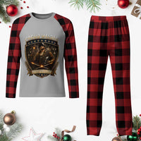 Proud Welder Graphic Plaid Pajama Set Built To Last Worker Gift