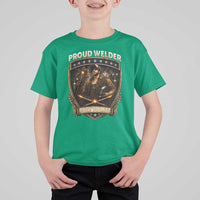 Proud Welder Graphic T Shirt For Kid Built To Last Worker Gift