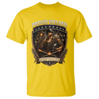 Proud Welder Graphic T Shirt Built To Last Worker Gift