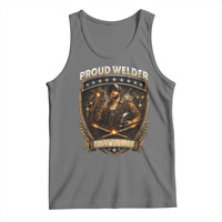 Proud Welder Graphic Tank Top Built To Last Worker Gift