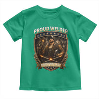 Proud Welder Graphic Toddler T Shirt Built To Last Worker Gift