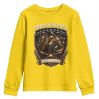 Proud Welder Graphic Youth Sweatshirt Built To Last Worker Gift