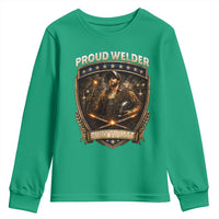 Proud Welder Graphic Youth Sweatshirt Built To Last Worker Gift