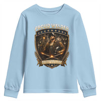 Proud Welder Graphic Youth Sweatshirt Built To Last Worker Gift