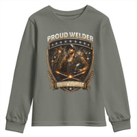 Proud Welder Graphic Youth Sweatshirt Built To Last Worker Gift