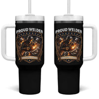 Proud Welder Whatever It Takes Tumbler With Handle Vintage Mechanic Workwear