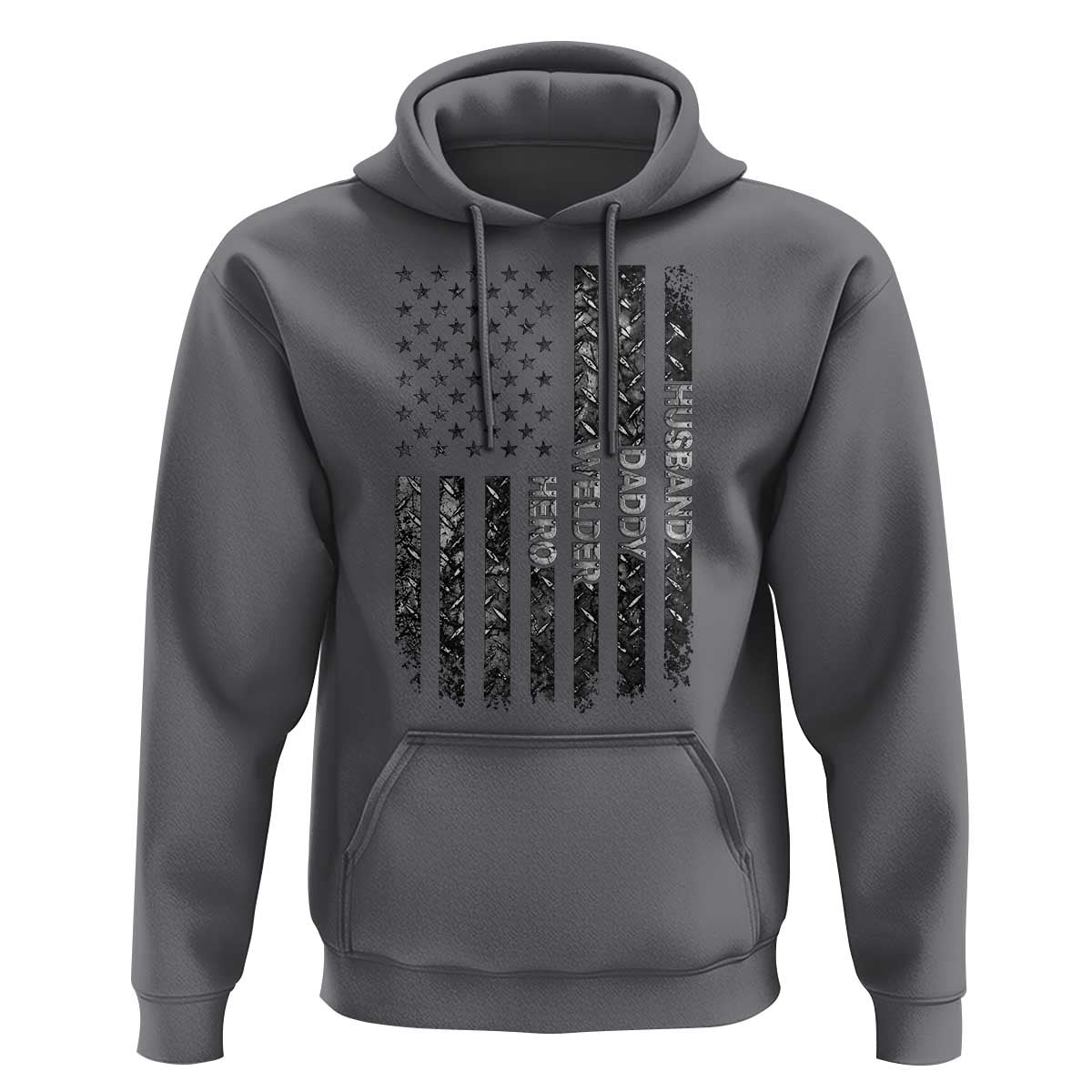 Husband Daddy Welder Hero Hoodie Patriotic Welding American Flag Graphic