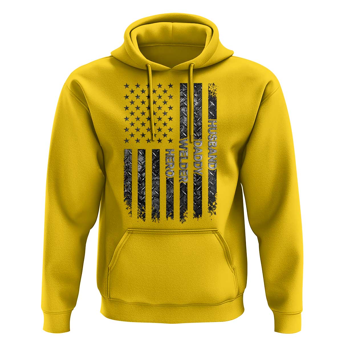 Husband Daddy Welder Hero Hoodie Patriotic Welding American Flag Graphic