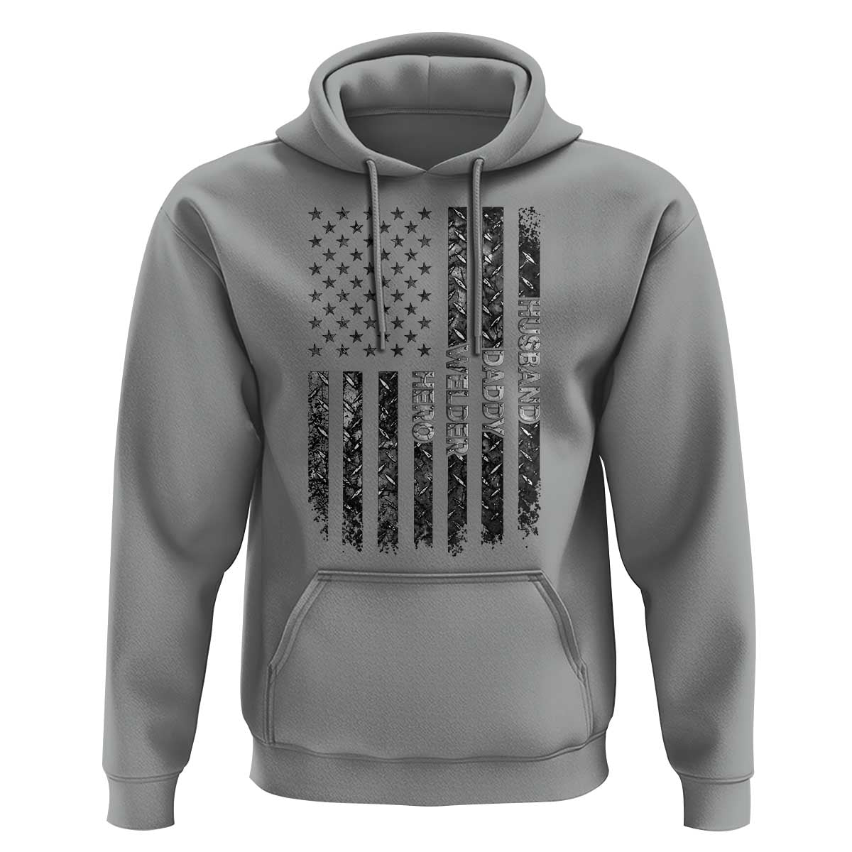 Husband Daddy Welder Hero Hoodie Patriotic Welding American Flag Graphic