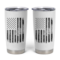 Husband Daddy Welder Hero Tumbler Cup Patriotic Welding American Flag Graphic