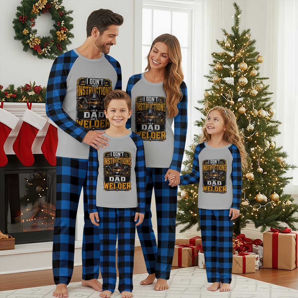 Funny Welder Dad Gift Plaid Pajama Set I Do Not Need Instructions