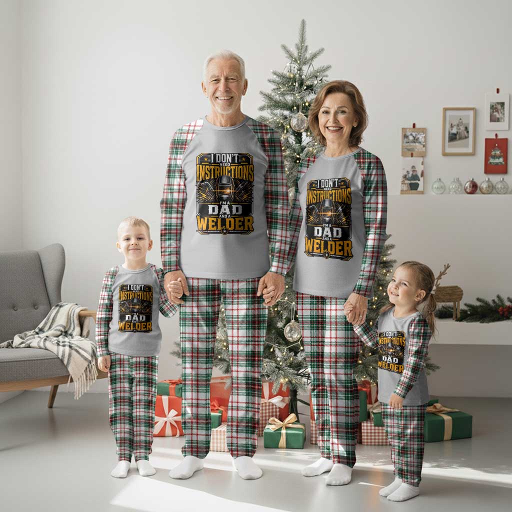 Funny Welder Dad Gift Plaid Pajama Set I Do Not Need Instructions