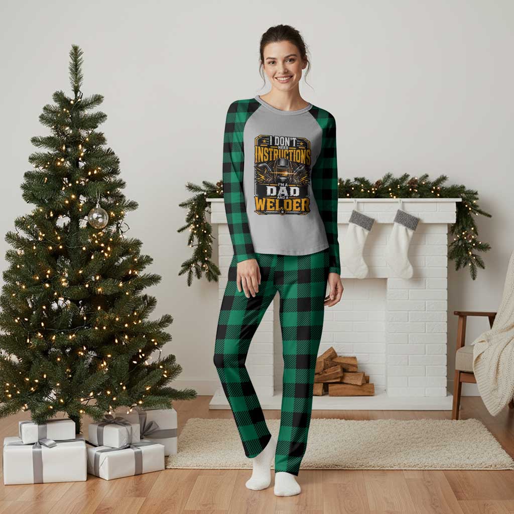 Funny Welder Dad Gift Plaid Pajama Set I Do Not Need Instructions
