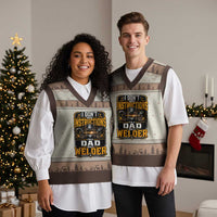 Funny Welder Dad Gift V-Neck Knit Sweater Vest I Do Not Need Instructions