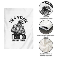 Funny Bigfoot Welder Garden Flag I Can Do Amazing Things