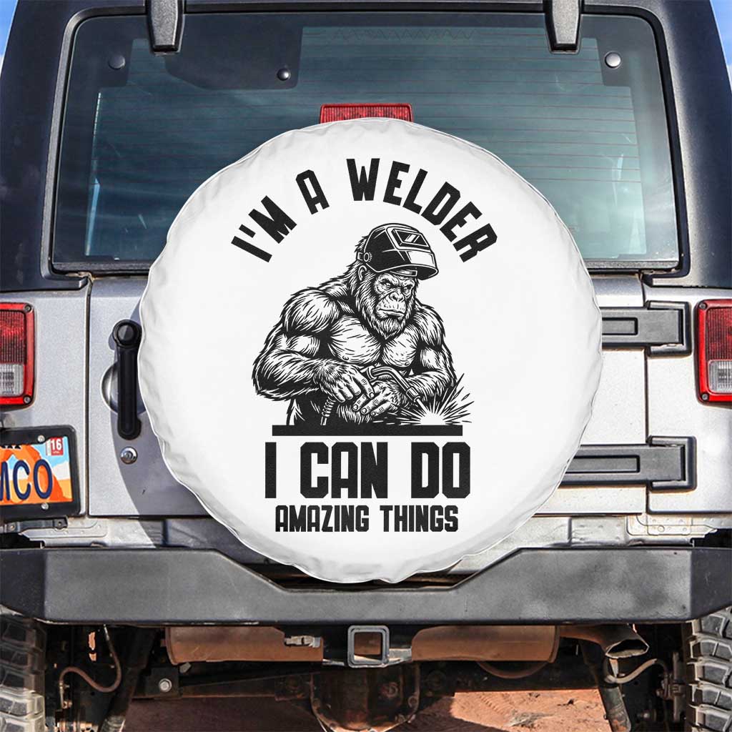 Funny Bigfoot Welder Spare Tire Cover I Can Do Amazing Things