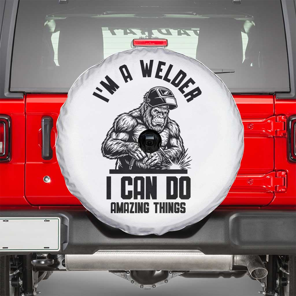 Funny Bigfoot Welder Spare Tire Cover I Can Do Amazing Things