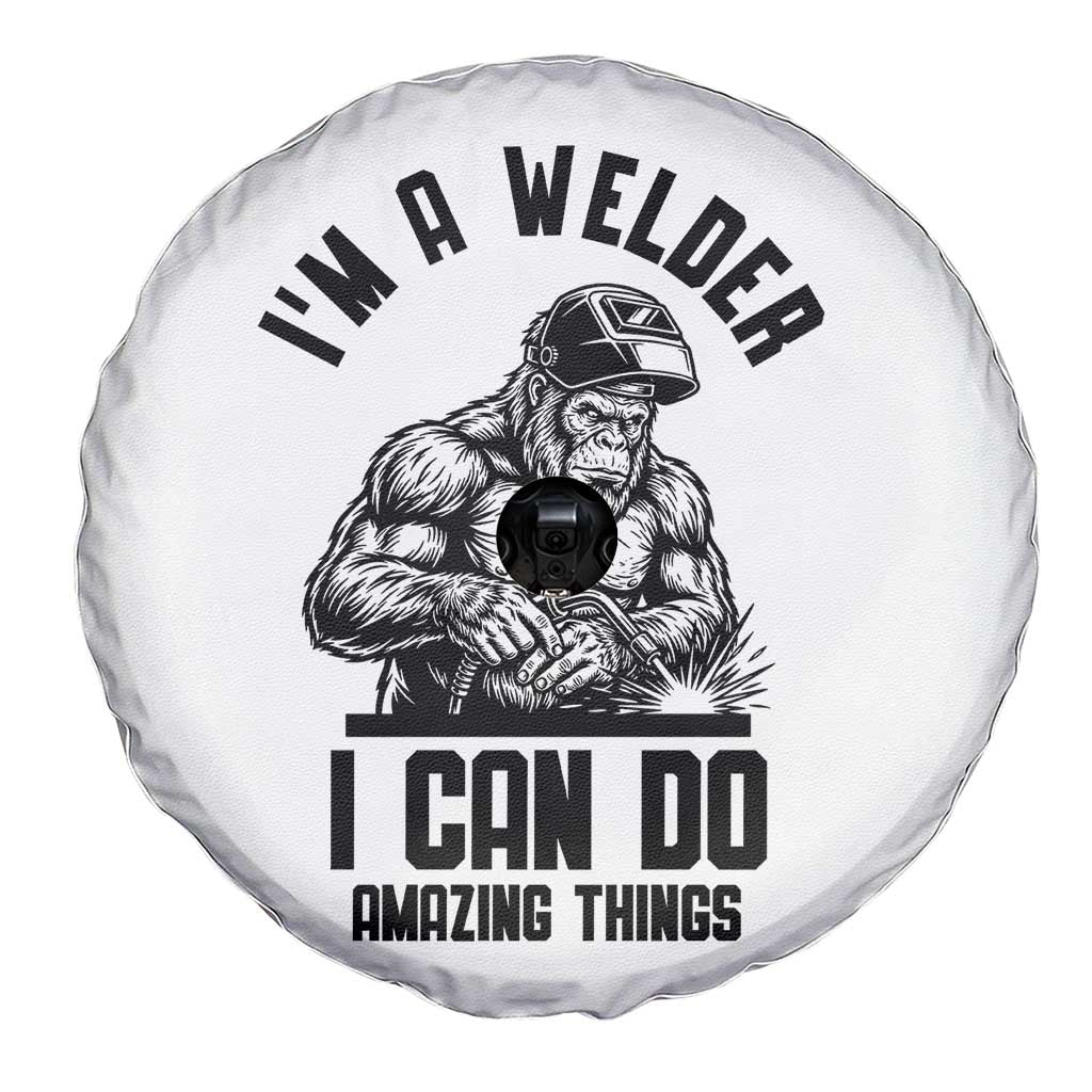 Funny Bigfoot Welder Spare Tire Cover I Can Do Amazing Things