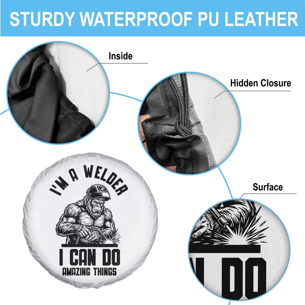 Funny Bigfoot Welder Spare Tire Cover I Can Do Amazing Things