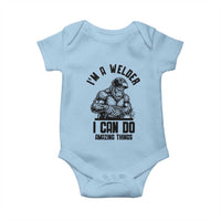 Funny Bigfoot Welder Baby Onesie I Can Do Amazing Things