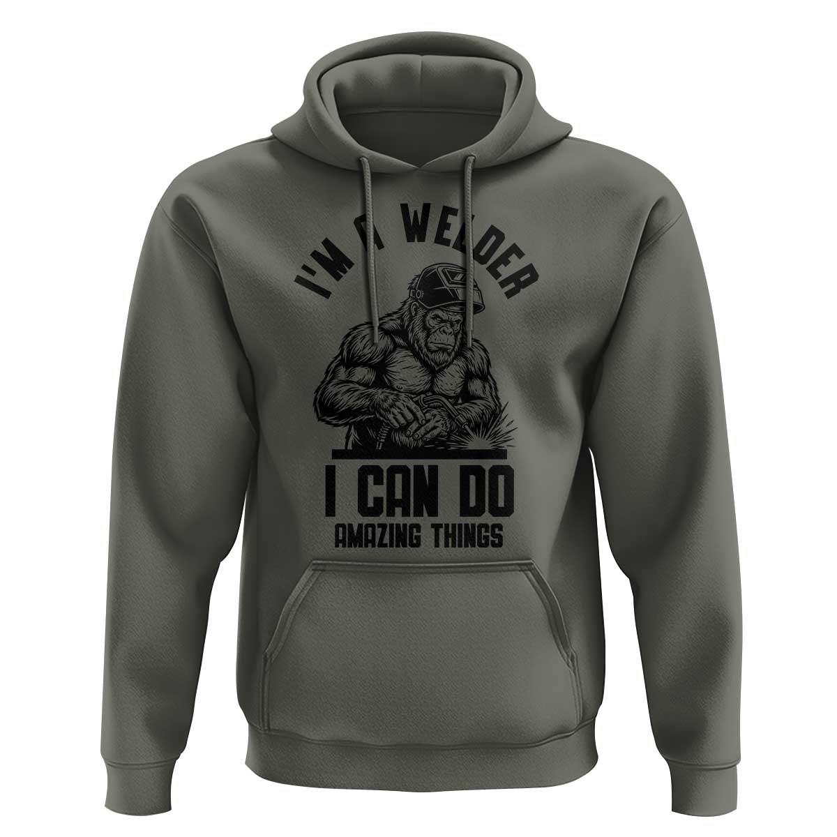 Funny Bigfoot Welder Hoodie I Can Do Amazing Things