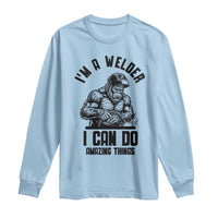 Funny Bigfoot Welder Long Sleeve Shirt I Can Do Amazing Things