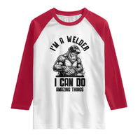 Funny Bigfoot Welder Raglan Shirt I Can Do Amazing Things