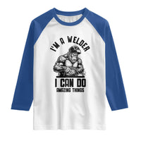 Funny Bigfoot Welder Raglan Shirt I Can Do Amazing Things