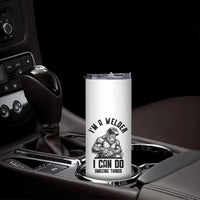 Funny Bigfoot Welder Skinny Tumbler I Can Do Amazing Things