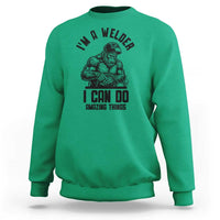 Funny Bigfoot Welder Sweatshirt I Can Do Amazing Things