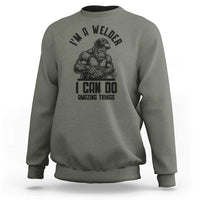 Funny Bigfoot Welder Sweatshirt I Can Do Amazing Things