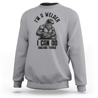 Funny Bigfoot Welder Sweatshirt I Can Do Amazing Things