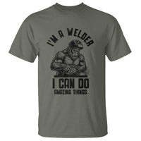 Funny Bigfoot Welder T Shirt I Can Do Amazing Things