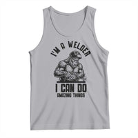 Funny Bigfoot Welder Tank Top I Can Do Amazing Things