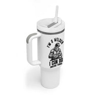 Funny Bigfoot Welder Tumbler With Handle I Can Do Amazing Things