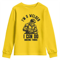 Funny Bigfoot Welder Youth Sweatshirt I Can Do Amazing Things