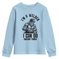 Funny Bigfoot Welder Youth Sweatshirt I Can Do Amazing Things