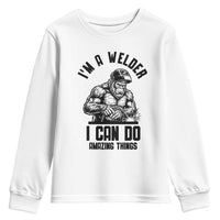 Funny Bigfoot Welder Youth Sweatshirt I Can Do Amazing Things