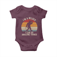 Funny Bigfoot Welding Gift Baby Onesie I Can Do Amazing Things With A Welder