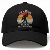 Funny Bigfoot Welding Gift Baseball Cap I Can Do Amazing Things With A Welder
