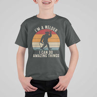 Funny Bigfoot Welding Gift T Shirt For Kid I Can Do Amazing Things With A Welder
