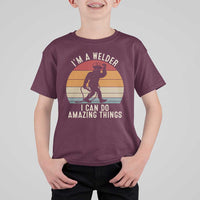 Funny Bigfoot Welding Gift T Shirt For Kid I Can Do Amazing Things With A Welder