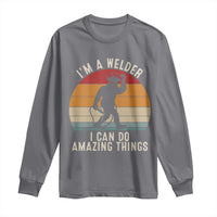 Funny Bigfoot Welding Gift Long Sleeve Shirt I Can Do Amazing Things With A Welder