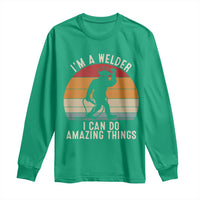Funny Bigfoot Welding Gift Long Sleeve Shirt I Can Do Amazing Things With A Welder