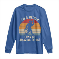 Funny Bigfoot Welding Gift Long Sleeve Shirt I Can Do Amazing Things With A Welder