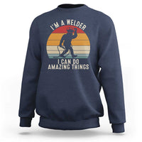Funny Bigfoot Welding Gift Sweatshirt I Can Do Amazing Things With A Welder